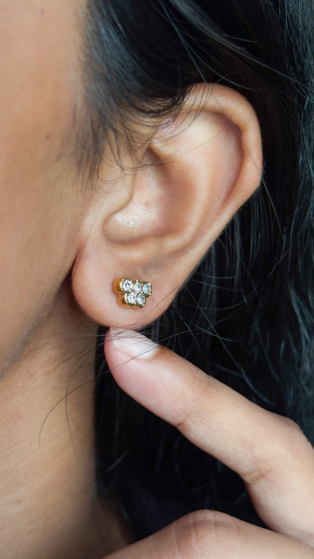 Elowen Crystal Cluster Studs