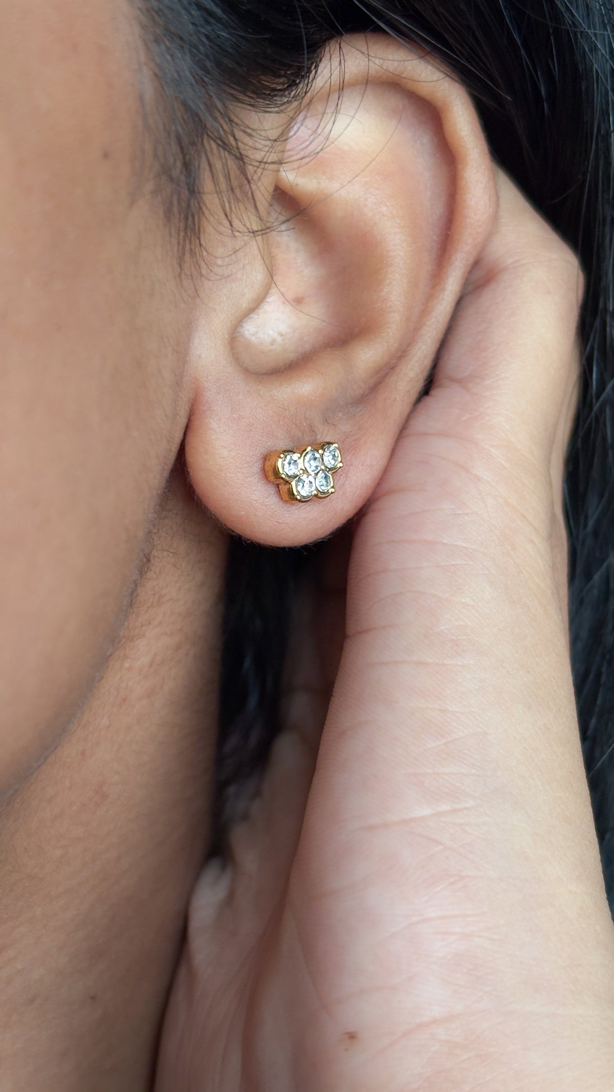 Elowen Crystal Cluster Studs